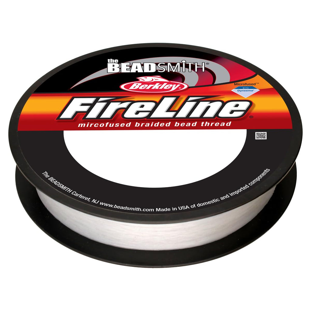 Beadsmith FireLine by Berkley 6lb Crystal Braided Thread, 0.006”/0.15mm, 125 Yard Spool for Jewellery Making & Bead Weaving