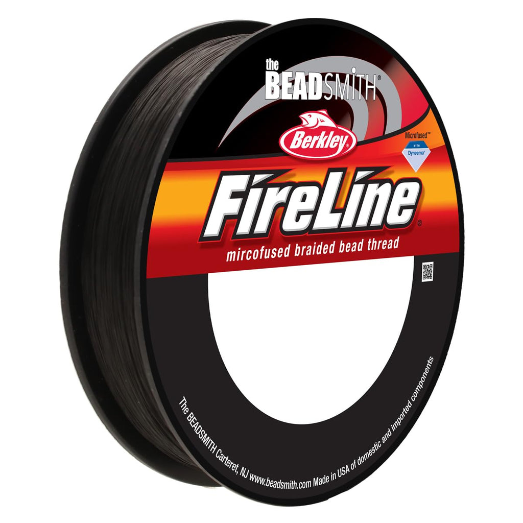 The Beadsmith Fireline by Berkley, 4lb Micro-Fused Braided Thread, 0.005” / 0.12mm, 125 yd Spool Smoke Grey for Bead Weaving Jewelry Making