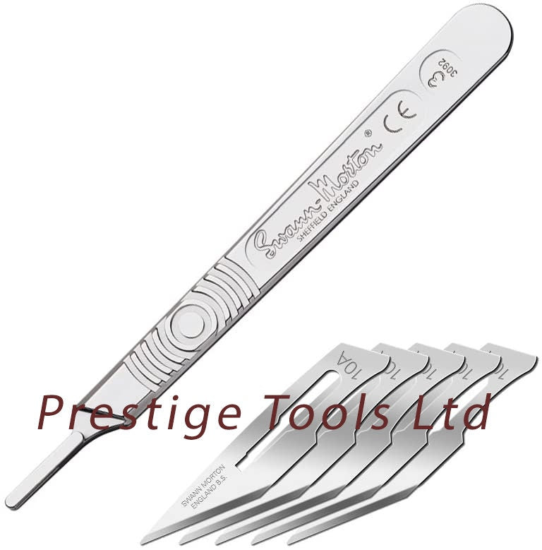 Swann Morton Handle No.4 With 5 X Blades No.26, Art & Craft Tool ,Hobby Craft Tool