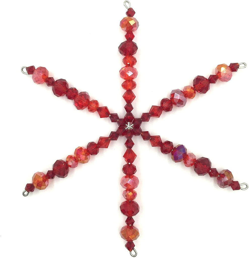 Beadsmith Snowflake 6" Wide Ornament Wire Form, 6 piece, Jewellery making Tool, Art & Craft Tool, Project Work, Hobby Craft Tool