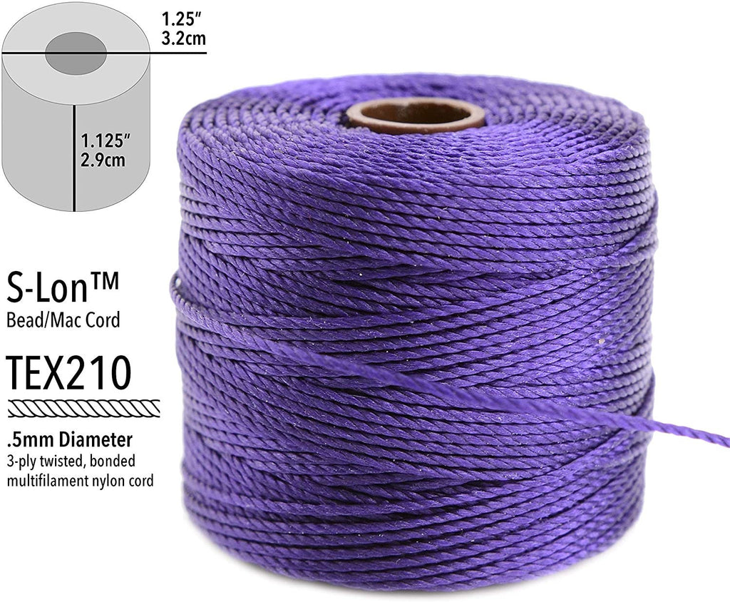 Beadsmith S-Lon Beading Cord Set – 12 Multi-Coloured Spools