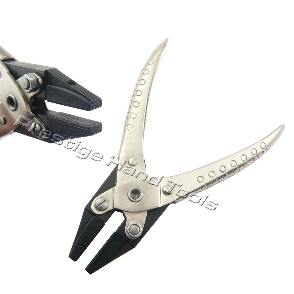 Double Nylon Jaw Parallel flat nose pliers with spring Jewellery Prestige 5.5" #211-8