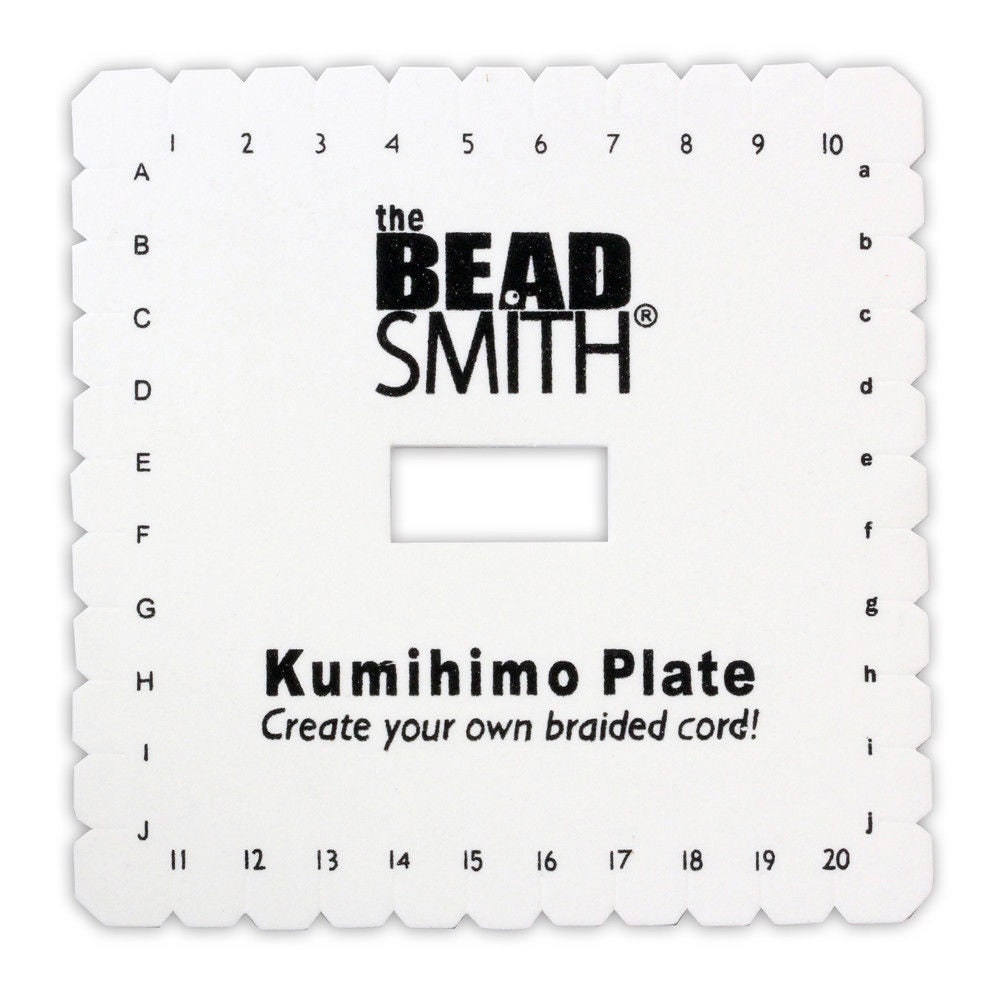 BeadSmith  Kumihimo Square Disk Creat Round & Flat Braid, Braiding Project Tool,Hobby Craft Tool