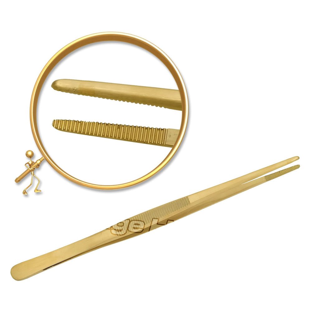 Prestige Brass tweezers for Acid pickling solution jewellery Making tools 8"