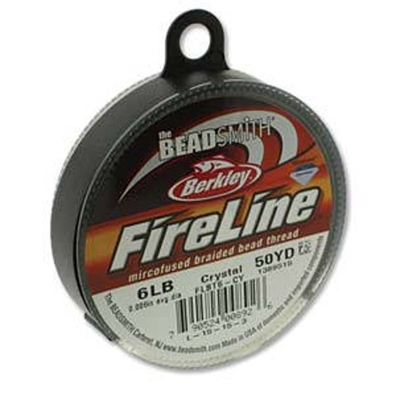 BeadSmith FireLine Beading Thread  6LB, Crystal 50 Yards Reel, Stringing Tool ,Jewellery Making Tool, Hobby Craft Tool ( FLBT6-CY )