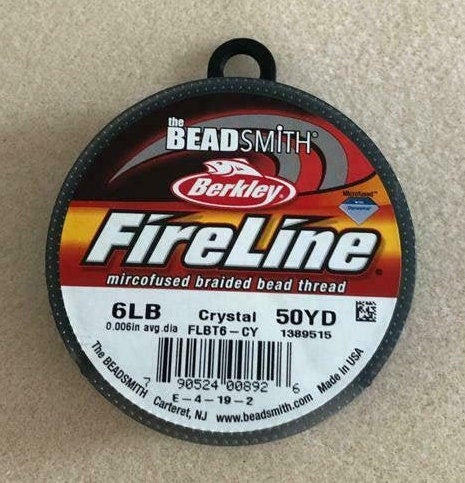 BeadSmith FireLine Beading Thread  6LB, Crystal 50 Yards Reel, Stringing Tool ,Jewellery Making Tool, Hobby Craft Tool ( FLBT6-CY )