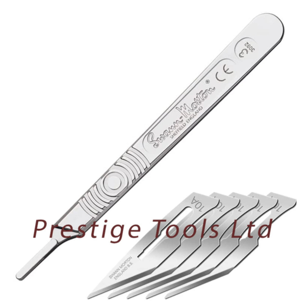 Swann Morton No.4 Handle with 5 x No.26 Blades | Precision Art, Craft & Hobby Knife Set