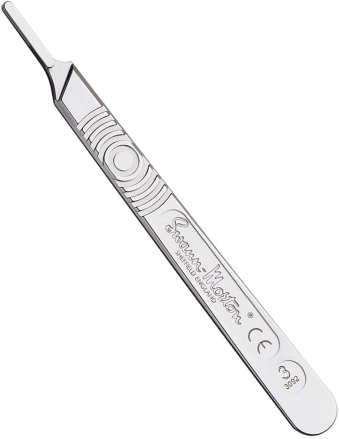Swann Morton No. 3 or No. 4 Stainless Steel Craft Handle | Non-Sterile Scalpel Handle for Precision Art & Hobby Use