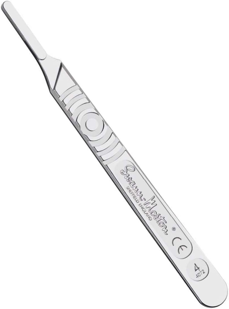 Swann Morton No. 3 or No. 4 Stainless Steel Craft Handle | Non-Sterile Scalpel Handle for Precision Art & Hobby Use