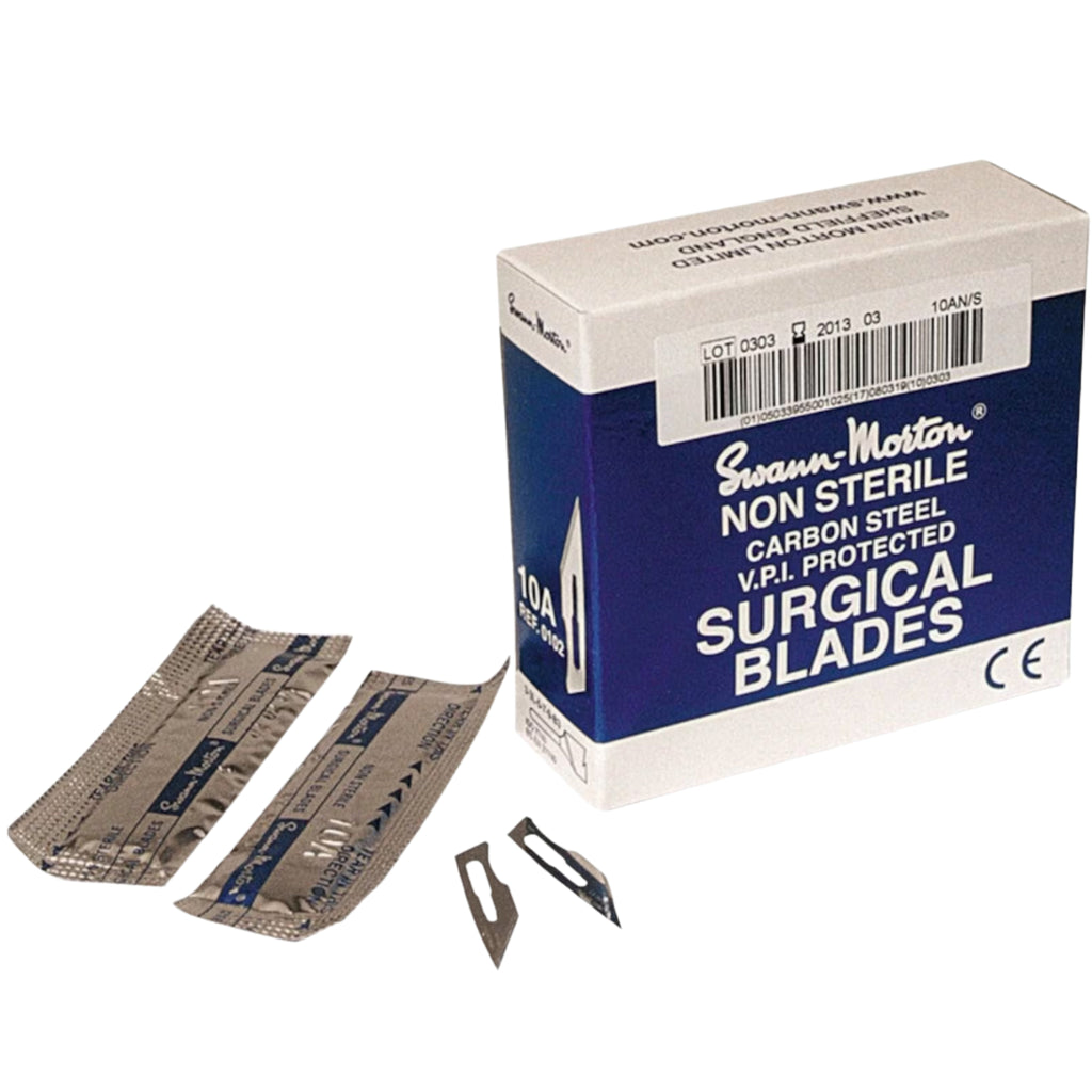 100 x Swann Morton Non Sterile Carbon Steel Surgical Blades – Craft, Arts, Model Making, Card Design