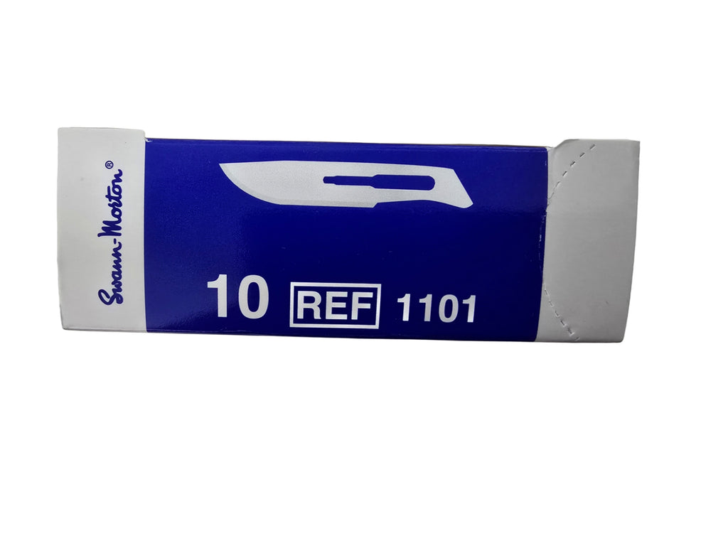 100 x Swann Morton Non Sterile Blades No.10 Carbon Steel  – Craft, Arts, Model Making, Card Design