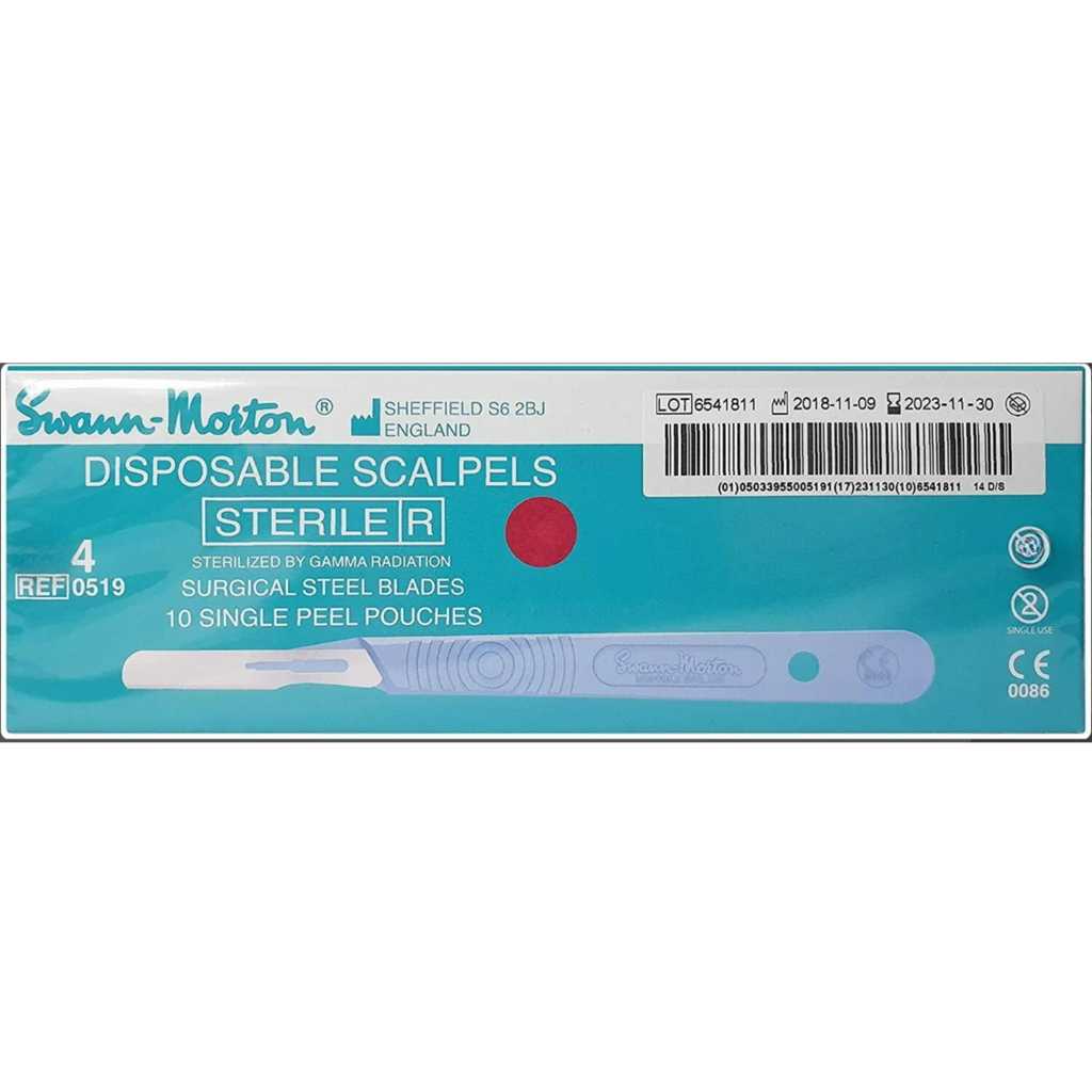 Swann Morton Disposable Scalpels Dermaplaning Blades  No.14  – Sterile Surgical Blades Butter Blades