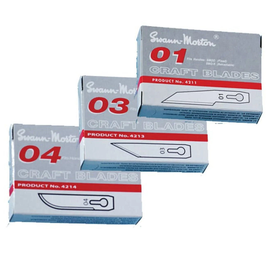 Swann Morton Heavy Duty Craft Blades – SM01, SM02, SM03 & SM04 – Precision Cutting for Art, Craft & Modelling