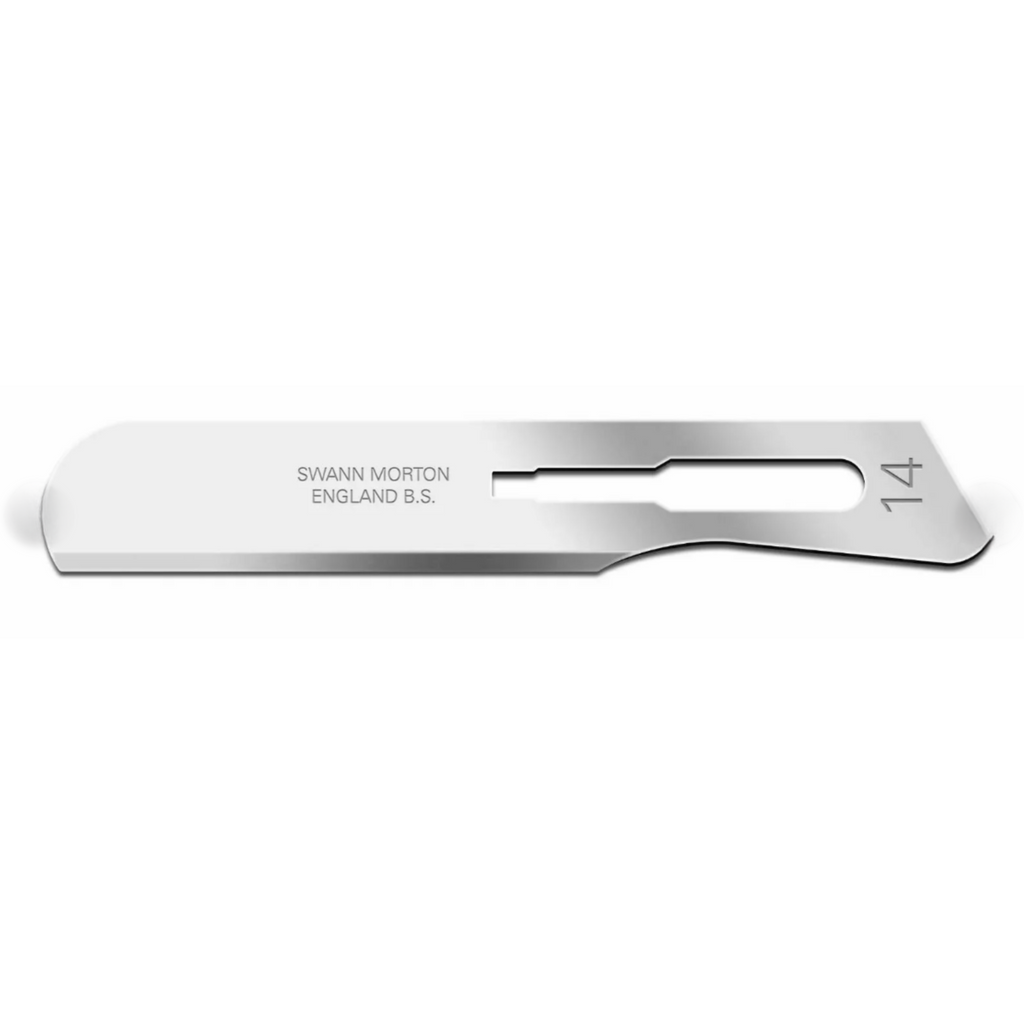 Swann Morton Disposable Scalpels Dermaplaning Blades  No.14  – Sterile Surgical Blades Butter Blades