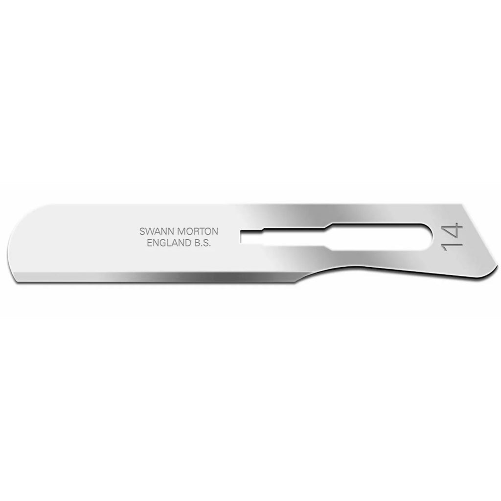 Swann-Morton Disposable Scalpel No. 14 Dermaplaning Blades – Sterile Surgical Blade – Pack Of 10