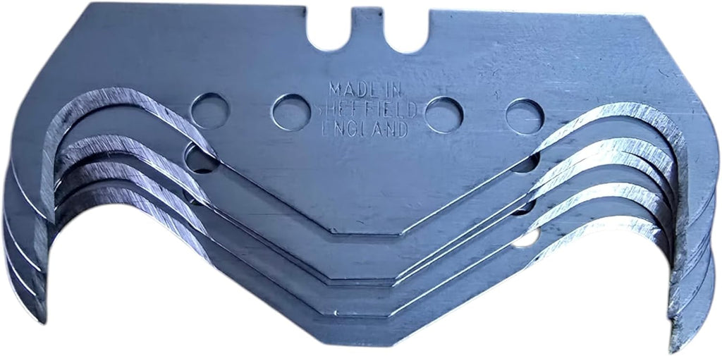200 X Super Hook Carpet Knife Blades – Heavy Duty Cutting Blades – Made in Sheffield, England