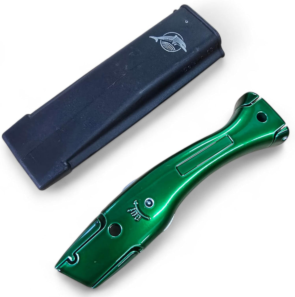 Delphin Trimming Knife Handles with Holsters - Candy Green| Professional Carpet Fitter & Crafting Tools