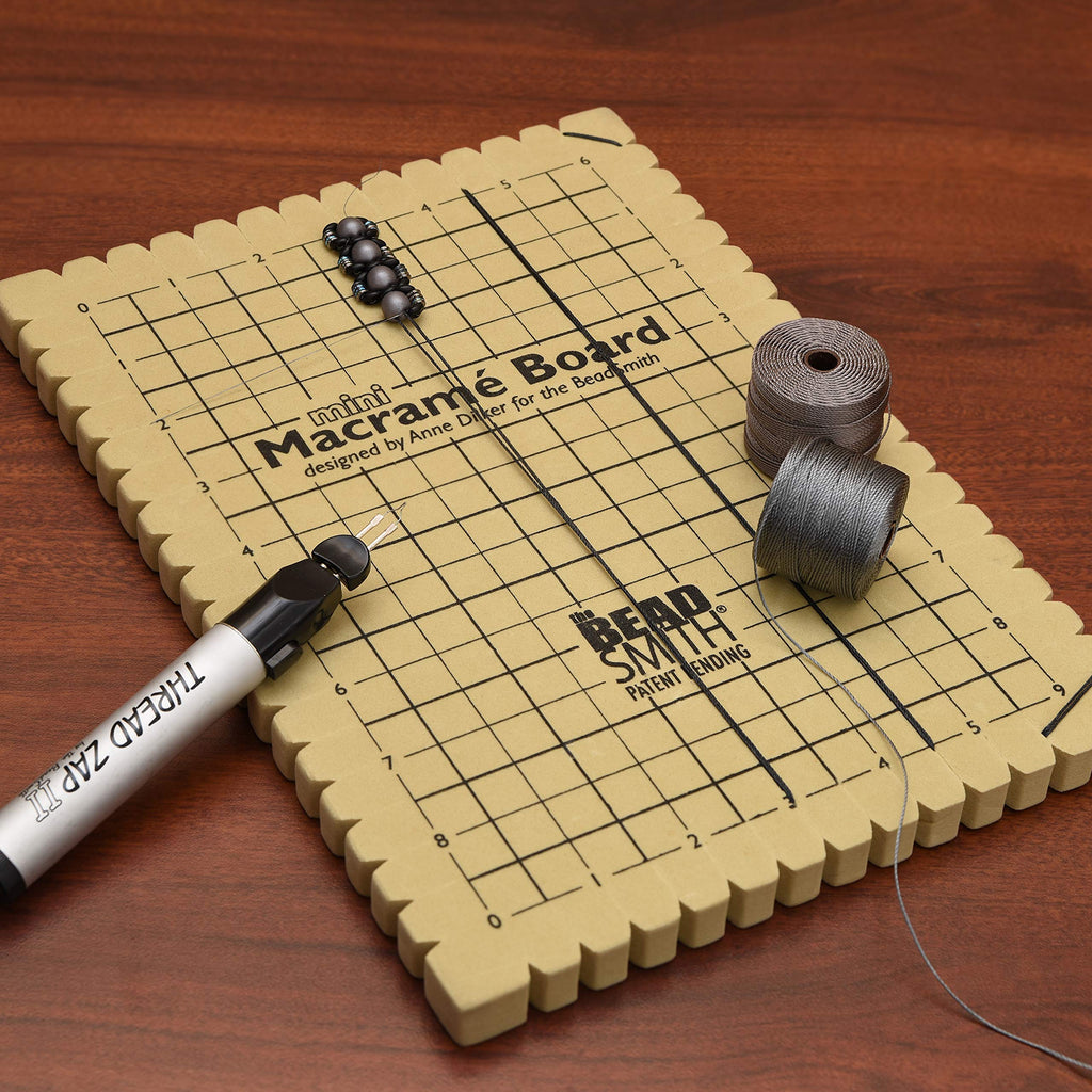 Beadsmith Mini Macrame Project Board – 6" x 9" Portable Work Surface for Jewelry Making & Crafting