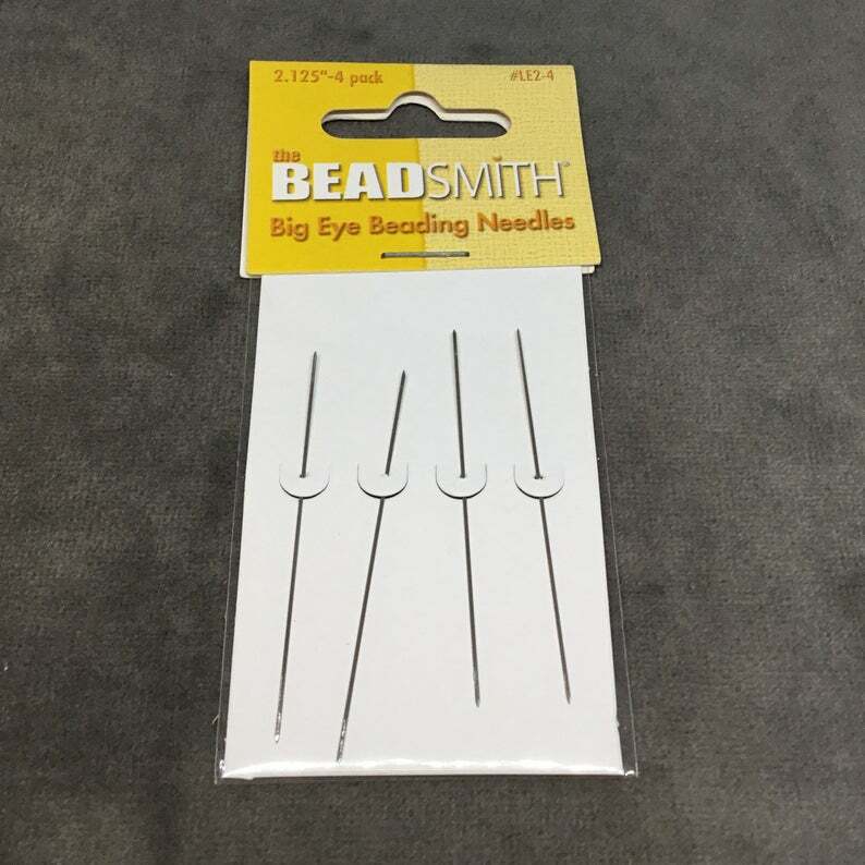 Beadsmith Big Eye Beading Needles 2.125"Pack of 4,Jewellery making Tool #LE2-4