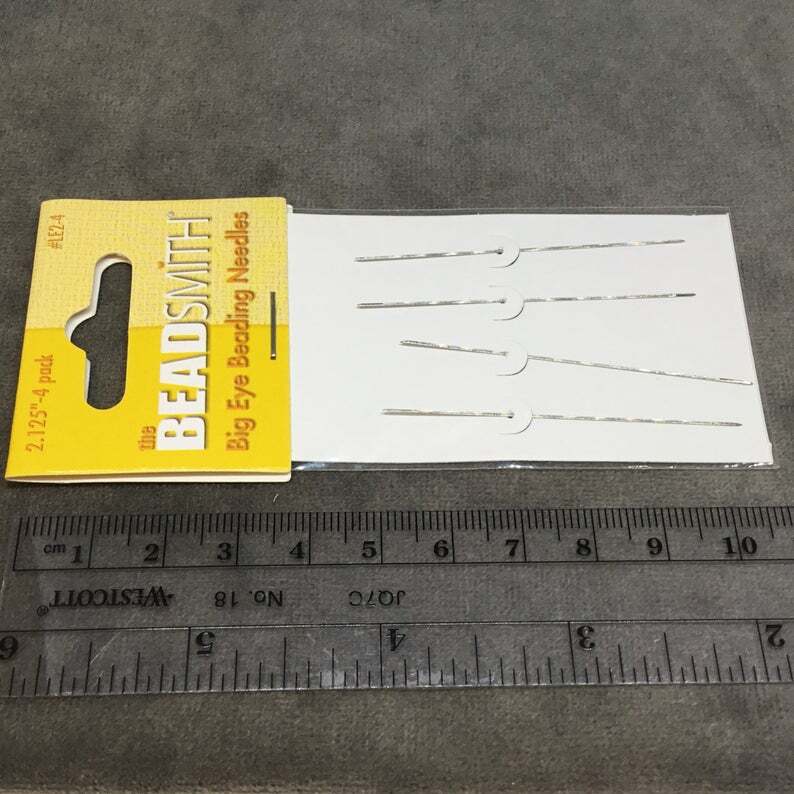 Beadsmith Big Eye Beading Needles 2.125"Pack of 4,Jewellery making Tool #LE2-4