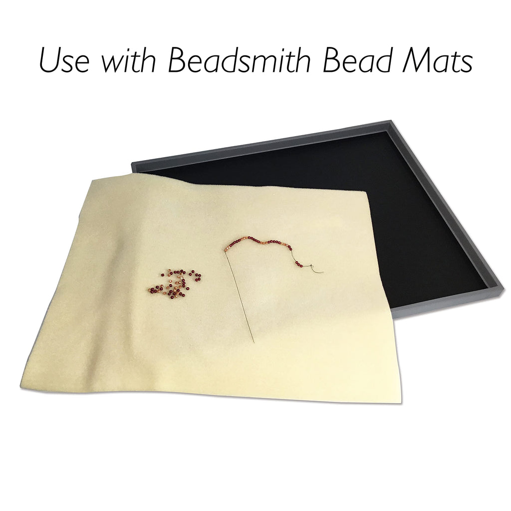 The Beadsmith Bead Mat Tray – Lightweight Tray For Holding Bead Mats, 11.5” x 14.5” x 0.5”, Portable