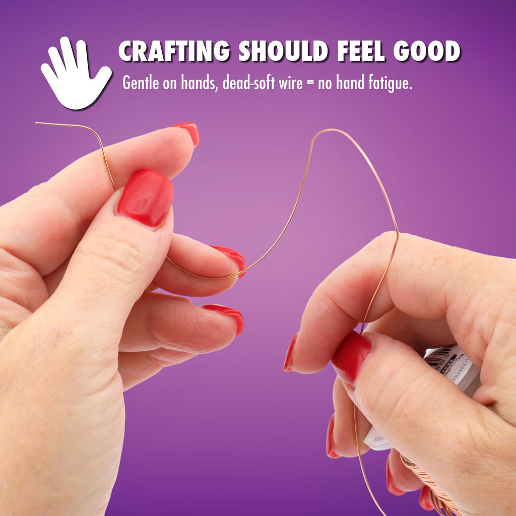 Artistic Wire Bare Copper Craft Wire, 24 Gauge / 20 yd