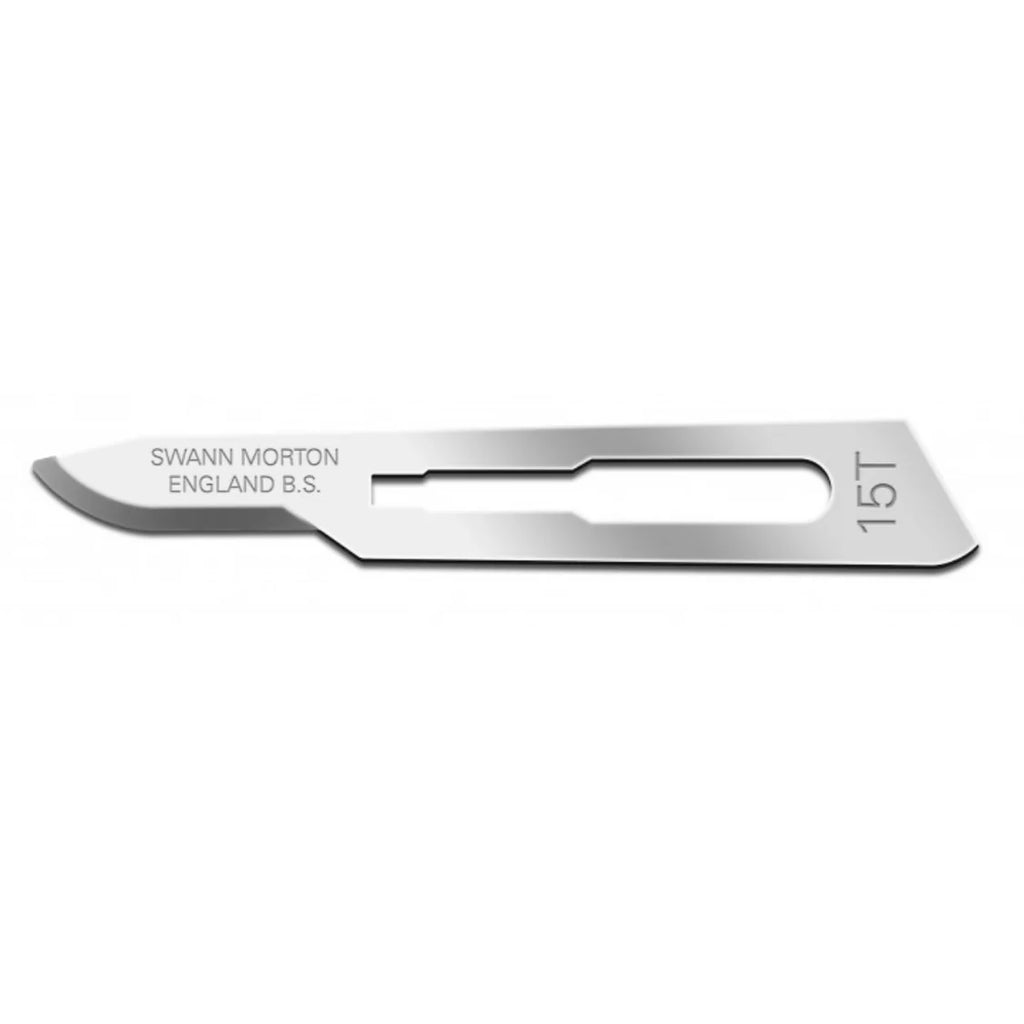 Swann Morton Carbon Sterile Surgical Scalpel Blade No.15T – (Pack of 100)