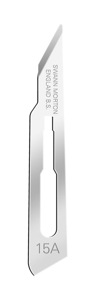 Swann Morton Surgical Scalpel Blade No.15A Sterile Surgical Blades (Pack of 100)