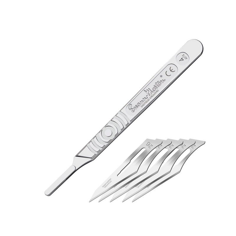 Swann Morton No.4 Handle with 5 x No.26 Blades | Precision Art, Craft & Hobby Knife Set